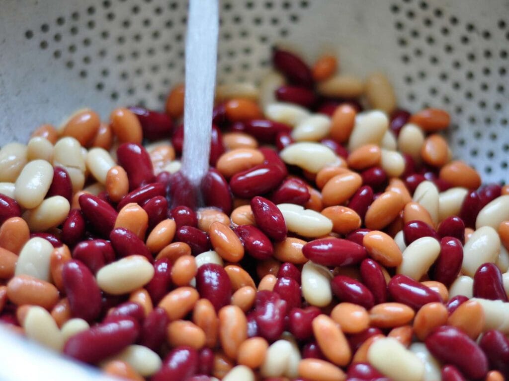 kidney beans drained and rinsed